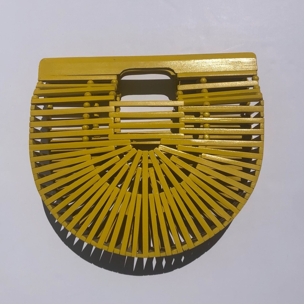 Yellow Bamboo Handbag Tote bag